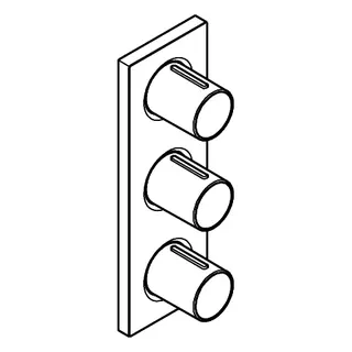 GROHE Unterputzventil Grohtherm F 26880 3-fach FMS ohne UP-Körper chrom – Bild 4