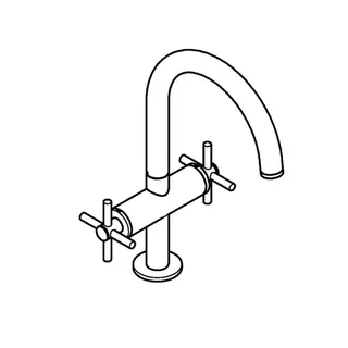 GROHE Waschtisch-Einlochbatterie Atrio 21144 DN15 L-Size Kreuz-Griff cool sunrise – Bild 3