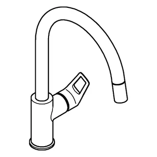 GROHE EH-Spültischbatterie BauLoop 30543 hoher Auslauf azb. Laminarbrause chrom – Bild 4