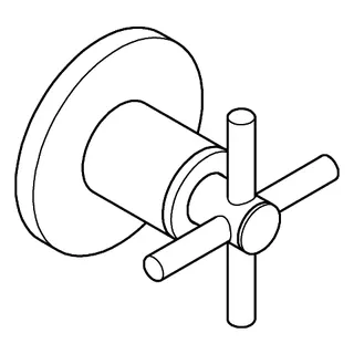 GROHE UP-Ventil-Oberbau Atrio 29396 Kreuz-Griff warm sunset – Bild 4