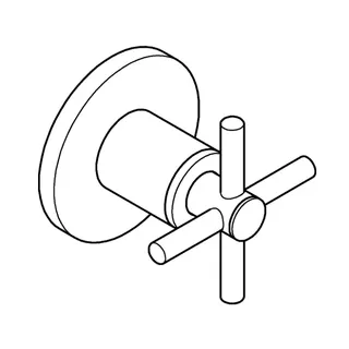 GROHE UP-Ventil-Oberbau Atrio 29396 Kreuz-Griff warm sunset – Bild 3