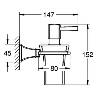 GROHE Halter Grandera 40910 mit Keramik- Seifenspender chrom – Bild 5