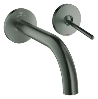 GROHE 2-L-WT-Wandbatterie Atrio 29410 FMS Ausladung 185mm hard graphite geb.