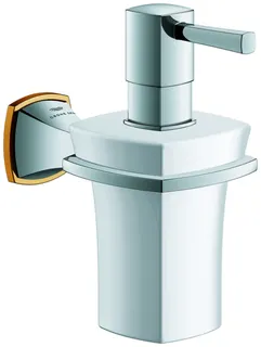 GROHE Halter Grandera 40910 mit Keramik- Seifenspender chrom/gold – Bild 2