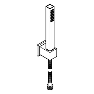 GROHE Wandhalterset Rainshower Aqua Cube Stick 26886 1 Strahlart 9,5 l/min chrom – Bild 3