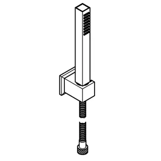 GROHE Wandhalterset Rainshower Aqua Cube Stick 26886 1 Strahlart 9,5 l/min chrom – Bild 4