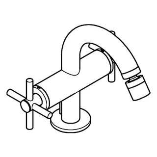GROHE 2-Griff-Bidetbatt. Atrio 24353 Kreuz-Griff chrom – Bild 4