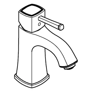 GROHE EH-Waschtischbatterie Grandera 24370 M-Size glatter Körper chrom/gold – Bild 3