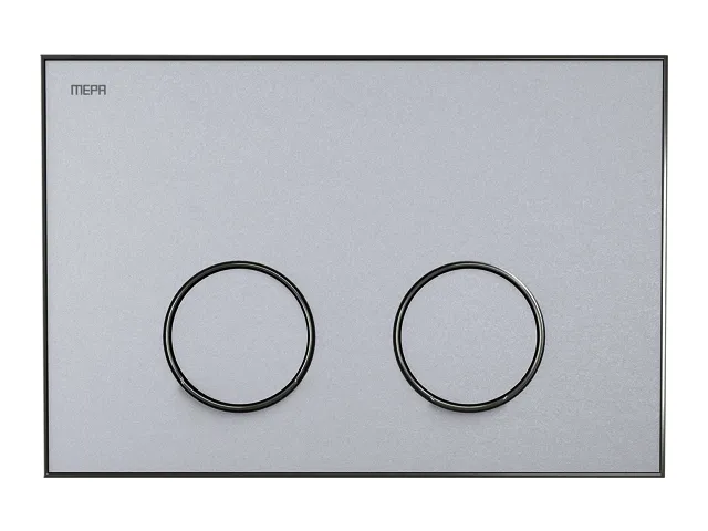 WC Betätigungsplatte MEPA Frame 2-M Laminam Weiß-Mattsilber
