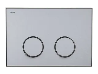 WC Betätigungsplatte MEPA Frame 2-M Laminam Weiß-Mattsilber