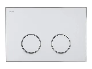 WC Betätigungsplatte MEPA Frame 2-M Laminam Weiß-Glanzchrom