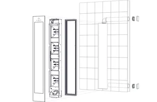 Sunshower Square Line Deluxe Org. grey IR + UV 320x1870x170mm (BxHxT) – Bild 4