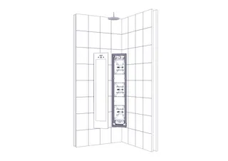 Sunshower Square Line Combi Black IR + UV 300x1450x200mm (BxHxT) – Bild 3
