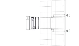 Sunshower Square Line Pure Black nur IR 199x619x100mm (BxHxT) – Bild 2