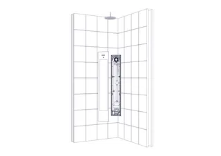 Sunshower Square Line Solo Black nur IR 199x1238x180mm (BxHxT) – Bild 2