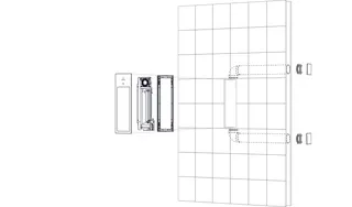 Sunshower Square Line Pure White nur IR 199x619x100mm (BxHxT) – Bild 3