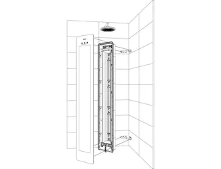Sunshower Round line Large One Sand nur IR (H185 x B33 x T12 cm) – Bild 4