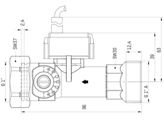 Taconova Gewindeverschraubung DN20 1IG-3/4AG (3 Teile/Set) glykol – Bild 3