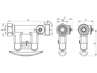 Taconova statisches Abgleichventil DN20 TacoSetter Bypass 130 DN20 2-12 l/min. – Bild 3
