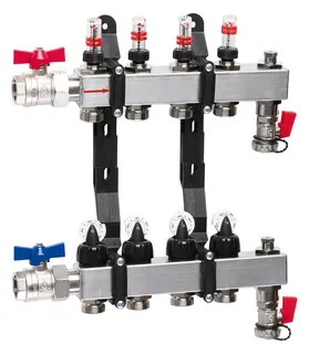 Taconova Flächenheizkreisverteiler TacoSys High End 6er Topm.VL 2.5L 3/4 – Bild 1
