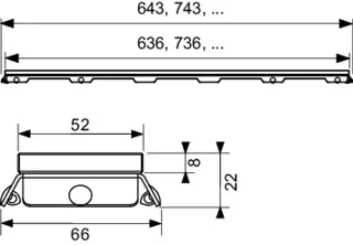 TECEdrainline Glasabdeckung, schwarz satiniert, 800 mm – Bild 5