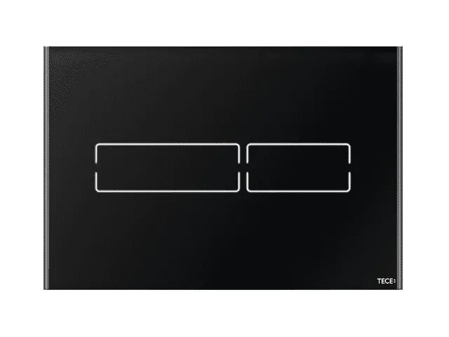 TECElux Mini Abdeckplatte Glas schwarz glzd.