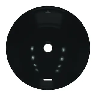 ARTO-Aufsatzwaschbecken rund 380mm ohne Hahnloch m. Überl CeramicPlus Pure Black