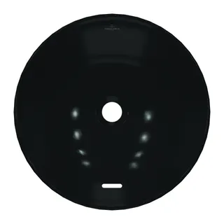 ARTO-Aufsatzwaschbecken rund 420mm ohne Hahnloch m. Überl CeramicPlus Pure Black