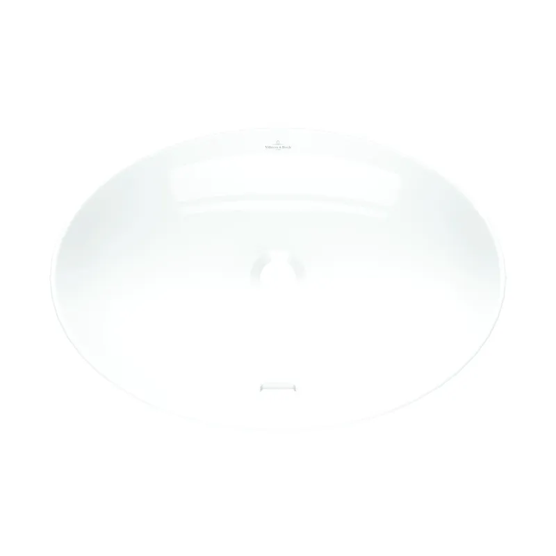 ARTO-Aufsatzwaschbecken oval 560x380mm ohne Hahnloch mit Überlauf weiß