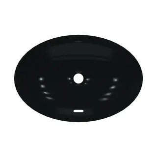 ARTO-Aufsatzwaschbecken oval 560x380mm o. Hahnl m. Überl CeramicPlus Pure Black