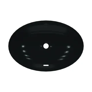ARTO-Aufsatzwaschbecken oval 620x420mm o. Hahnl m. Überl CeramicPlus Pure Black