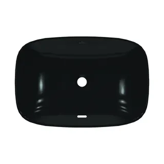 ARTO-Aufsatzwaschbecken eckig 620x420mm o. Hahnl m. Überl CeramicPlus Pure Black