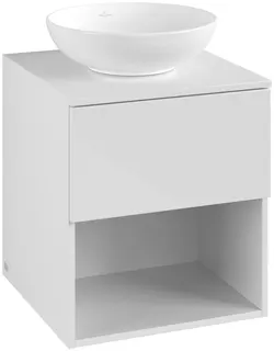 ARTO-Konsolen-Unterschrank 500mm f AWT38 1 Ausz 1 Aussch oLB C520H0 VS White