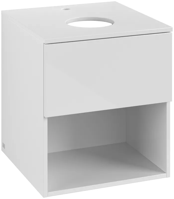 ARTO-Konsolen-Unterschrank 500mm f AWT38 1 Ausz 1 Aussch mLB C520H1 VS White