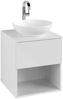 ARTO-Konsolen-Unterschrank 500mm f AWT38 1 Ausz 1 Aussch mLB C520H1 VS White – Bild 2