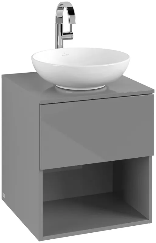 ARTO-Konsolen-Unterschrank 500mm f AWT38 1 Ausz 1 Aussch mLB C520H1 VT Grey
