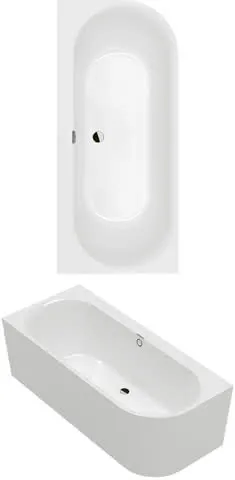 Villeroy & Boch Vorwand-Badewanne Oberon 2.1 1800x800x620mm Vorwand-Badewanne linke Ausführung Weiß Alpin