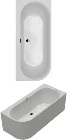 Villeroy & Boch Vorwand-Badewanne Oberon 2.1 1800x800x620mm Vorwand-Badewanne rechte Ausführung Weiß Alpin