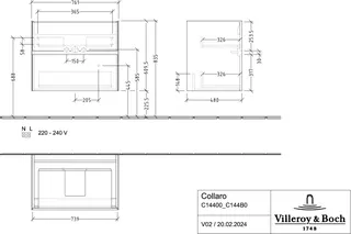 Villeroy & Boch WTUS Collaro C14400 472x609,5x761mm Glossy Grey – Bild 3