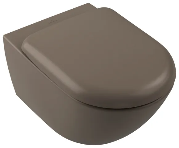 Villeroy & Boch T-WC Antao 370x560x355mm Rund wandh. Abg. waagr. m. TwistFlush Almond c+