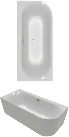 Villeroy & Boch Vorwand-Badewanne Loop&Friends OVAL 1700x750x600mm OVAL rechts ausf. CoD weAlpin