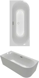 Villeroy & Boch Vorwand-Badewanne Loop&Friends OVAL 1700x750x600mm OVAL rechts ausf. CoD weAlpin – Bild 1