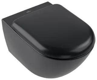 Villeroy & Boch T-WC Antao 370x560x355mm Rund wandh. Abg. waagr. m. TwistFlush Pure Black c+