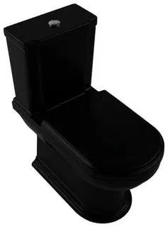 Villeroy & Boch T-WCKombi Hommage 370x725x390mm ov bodenst. Abg. waagr. Pure Black cplus