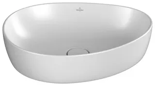 Villeroy & Boch Aufsatzwaschbecken Antao 510x400mm Asymmetrisch o. ÜL. Stone White cplus – Bild 2