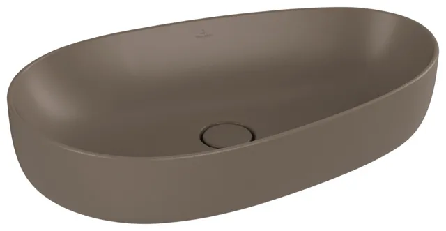 Villeroy & Boch Aufsatzwaschbecken Antao 650x400mm Asymmetrisch o. ÜL. Almond CeramicPlus