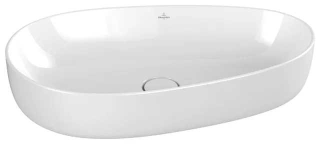 Villeroy & Boch Aufsatzwaschbecken Antao 650x400mm Asymmetrisch o. ÜL. Weiß Alpin cplus