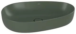 Villeroy & Boch Aufsatzwaschbecken Antao 650x400mm Asymmetrisch o. ÜL. Morning Green cplus