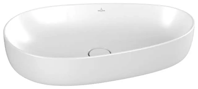 Villeroy & Boch Aufsatzwaschbecken Antao 650x400mm Asymmetrisch o. ÜL. Stone White cplus