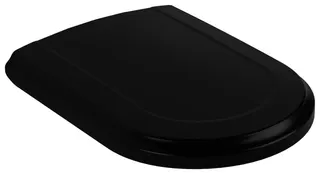 Villeroy & Boch WC-Sitz Hommage 430x485x80mm ov SoftClosing QR Pure Black cplus